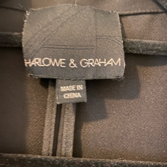 HARLOWE & GRAHAM open black blazer - Picture 2 of 8